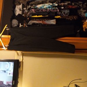 A black suit 100% polyester size 16 jacket and 14 tall pants